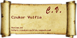 Czukor Vulfia névjegykártya